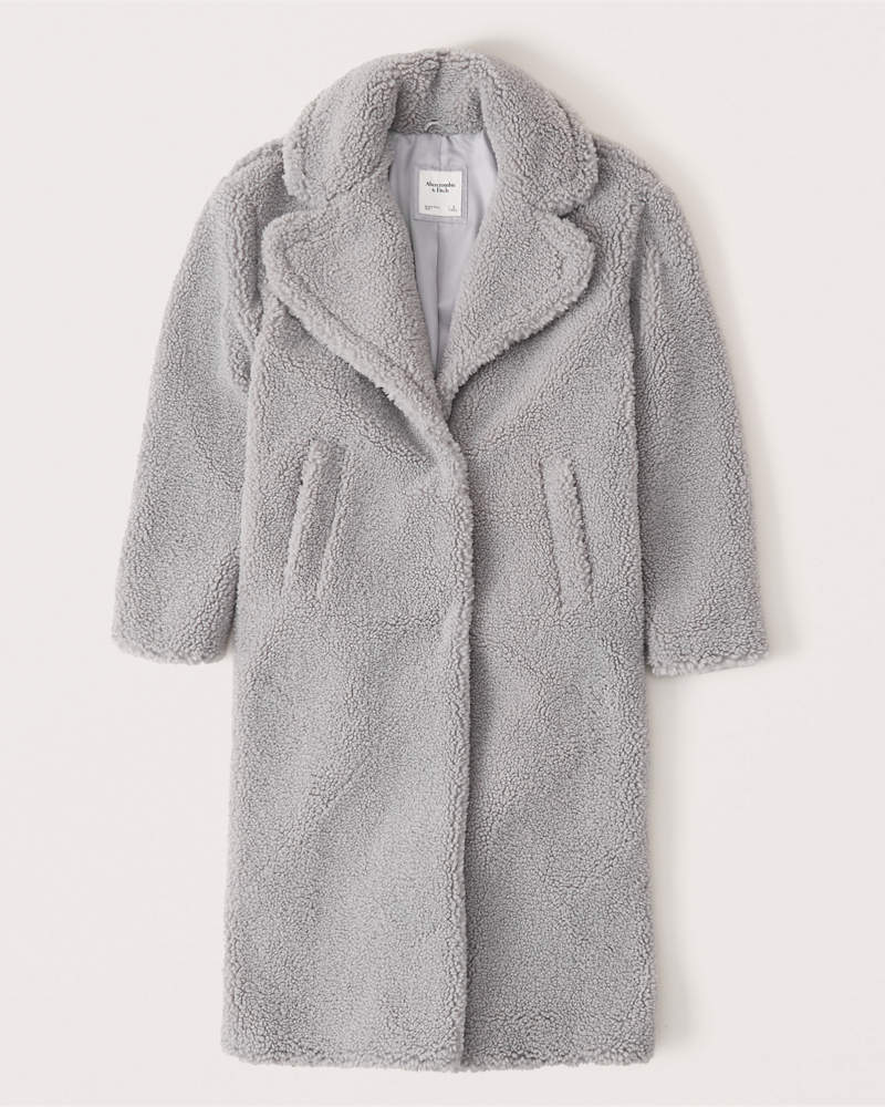 Abercrombie & Fitch Long Sherpa Coat 
